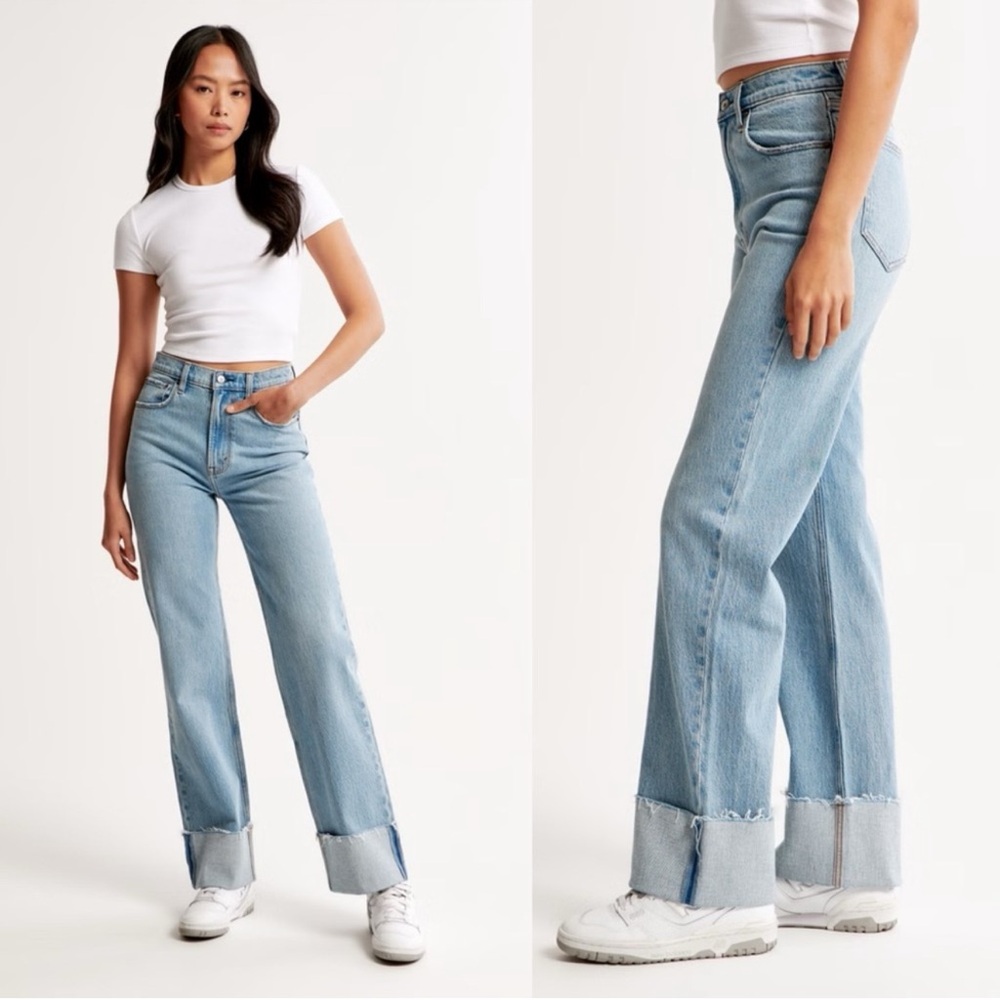 Abercrombie & Fitch Light Blue Flare Jeans long length